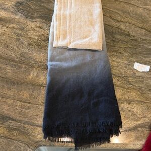 Subtle Luxury Beige and Black Ombre Scarf